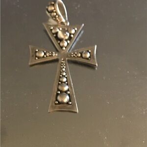 Silver Moonstone Cross Pendant